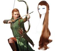 Parrucca sintetica lunga riccia Hobbit Tauriels Anime Cosplay Parrucche sintetiche Parrucche per ragazze Donne Uomini