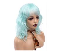 Parrucca Sintetica Naturale Frangia Laterale Capelli Ricci Resistenti Al Calore for Le Donne Biondo Onda Lunghezza Della Spalla Cosplay(04)