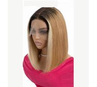 Parrucca Sintetica Ombré, Corta, Ondulata, Bionda, Lace Front, Parrucche Per Donne, Cosplay, Parrucca Colorata 1362 10inch#180#TT613