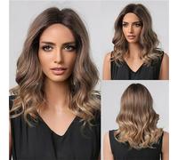 Parrucca Sintetica Ondulata Corta Bionda Nera Grigia Con Frangia Parrucca Per Capelli Bob Marrone Cenere Parrucca Per Capelli Cosplay Resistente Al Calore