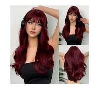 Parrucca sintetica Parrucca cosplay resistente al calore da donna Parrucca ondulata lunga arancione con frangia Parrucca bionda con highlight Parrucche sintetiche for capelli da vacanza con onda natur