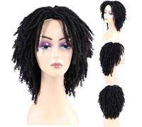 Parrucca sintetica, parrucca sintetica di Dreadlocks da 6 pollici parrucche intrecciate per donne nere parrucche corte ricci parrucche crochet naturali