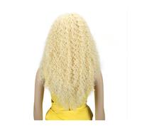 Parrucca sintetica Parrucche in fibra resistente al calore for capelli neri da 26 pollici parrucca sintetica in pizzo for parrucca nera afro-americana lunga riccia crespa Parrucca Cosplay(Color:613)