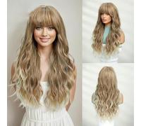 Parrucca sintetica Parrucche lunghe bionde bionde ondulate con frangia Festa cosplay quotidiana USA Resistente al calore per donne-BL8248-9-28 pollici-CINA-1 PC