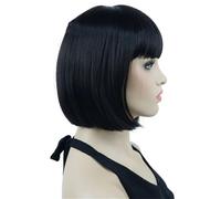 Parrucca Sintetica Per Capelli Umani Con Parrucca Anteriore Corta E Diritta Da Donna. Parrucca Cosplay Per Feste Di Moda