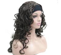 Parrucca Sintetica Riccia Con Riflessi Biondi Lunghi