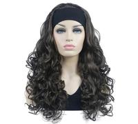 Parrucca Sintetica Riccia Con Riflessi Biondi Lunghi