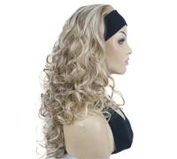 Parrucca Sintetica Riccia Con Riflessi Biondi Lunghi