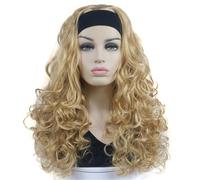 Parrucca Sintetica Riccia Con Riflessi Biondi Lunghi