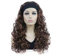 Parrucca Sintetica Riccia Con Riflessi Biondi Lunghi