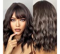 Parrucca Sintetica Rosa Ondulata Corta Da Donna Per Feste Quotidiane, Resistente Al Calore, Alla Moda Lolita