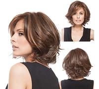Parrucca sintetica soffice e alla moda, da donna, sexy, alla moda, parrucca corta e riccia, da indossare tutti i giorni, capelli naturali