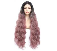 Parrucca sintetica super lunga del merletto per le donne nere Body Wave parte centrale parrucca di capelli senza colla naturale morbida