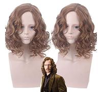 Parrucca Sirius Brown Cosplay Costume Sirius Halloween Parrucche corte ondulate marrone resistente al calore in fibra per uomo Ragazzo Giochi di ruolo PL-480