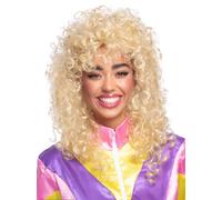 Parrucca Smiffys Adulto Boogie Babe Anni 60 70 80 Ricci Disco Retrò Nylon Nuova