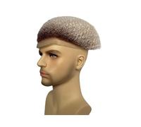 Parrucca sostitutiva Parrucchino for capelli afro wave unità parrucchino riccio da uomo nero sistema di sostituzione dei umani in pizzo pieno Quotidiana(Ombre 60 Style)