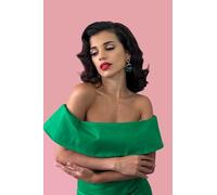 Parrucca stile anni '40 con bellissime onde Marcel: Virginia copper red #130