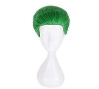 Parrucca Suicide Squad The Joker Parrucca verde Costume Cosplay Capelli corti Parrucca da festa per uomo per Halloween + Cappuccio parrucca gratuito MZ-007