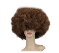 Parrucca Super Big Short Culry Cosplay Party Parrucca Da Ballo Marrone Parrucche Sintetiche Parrucche Grigie Per Le Donne (Onecolor 12 Pollici)