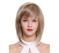 Parrucca Teil-Monofilament Corto Lunghezza Alle Spalle Longbob Biondo con Meches