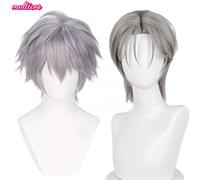 Parrucca Till Cosplay Alien Stage Cosplay Argento Grigio Capelli resistenti al calore Spettacolo teatrale Conmic-Con Parrucche anime Holloween di Natale