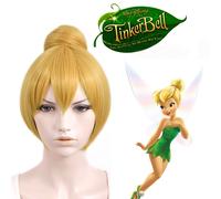 Parrucca Tinker Bell Tink Peter and Wendy Cosplay parrucca corta bionda oro