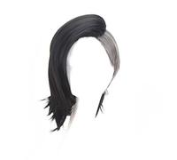 Parrucca Tokyo Ghoul femminile COS Mask Maker Uta Parrucca lunga nero e argento Grigio Anime Parrucche Cosplay + protezione per parrucca Taglia unica come l'immagine