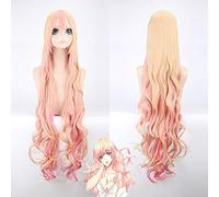 Parrucca + traccia + cappuccio PL-085 Macross F Sheryl Nome lunga ondulata luce bionda rosa sogno Ombre resistente al calore cosplay costume