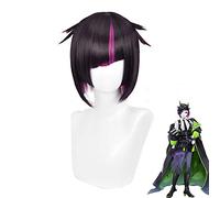 Parrucca Twisted Wonderland Lilia Vanrouge Parrucca Rosa Misto Nero Capelli Cosplay Sintetici Halloween Uomo Donna Unisex Gioco Di Ruolo