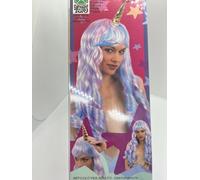 PARRUCCA UNICORNO COLORATI ARCOBALENO RAINBOW CARNEVALE COSPLAY PARTY FASHION