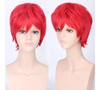 Parrucca universale corta Biamoxer per uomo donna nero marrone Naruto One Piece Fairy Tail Bleach Yato Halloween Chris Parrucche Cosplay Taglia unica 17