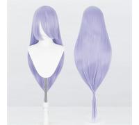 Parrucca universale extra lunga da 120 cm/47,2 pollici, parrucca lunga diritta con botto for cosplay fai da te festa di Halloween Lolita Dress Styling(Light purple)