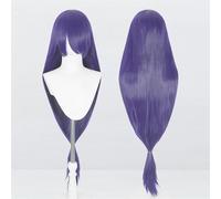 Parrucca universale extra lunga da 120 cm/47,2 pollici, parrucca lunga diritta con botto for cosplay fai da te festa di Halloween Lolita Dress Styling(Purple)
