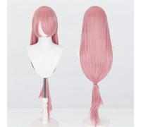 Parrucca universale extra lunga da 120 cm/47,2 pollici, parrucca lunga diritta con botto for cosplay fai da te festa di Halloween Lolita Dress Styling(Pink)