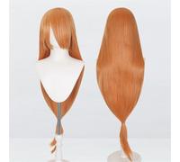Parrucca universale extra lunga da 120 cm/47,2 pollici, parrucca lunga diritta con botto for cosplay fai da te festa di Halloween Lolita Dress Styling(Orange)