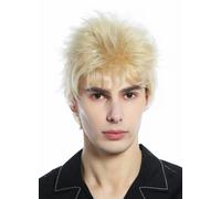 Parrucca Uomo Donna Corto Wild Retrò 80er Capelli Cotonati Come Ungekämmt Biondo
