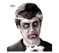 Parrucca Uomo Nera Conte Dracula Vampiro Accessori Carnevale