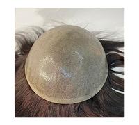 Parrucca uomo Protesi for capelli maschili Nodo invisibile 0,12-0,14 mm Base in PU Parrucchino da uomo Densità 110% Haripieces for umani Unità di sistema sostituzione dei for, #4(Straight,6x8)
