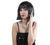 PARRUCCA VALENTINA CORTA VARI COLORI ACCESSORIO CARNEVALE DONNA A CASCHETTO (NERA)