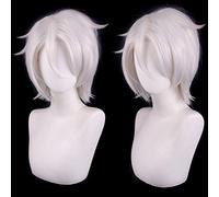 Parrucca Vanitas Note Noe argento e bianco capelli corti parrucca Cosplay