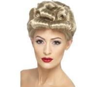 Parrucca Vintage Bionda Da Donna Anni '40 Accessorio Per Costume Da Adulto