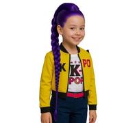 Parrucca viola con treccia K-pop star nova mystic braid bambina