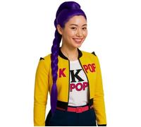 Parrucca viola con treccia K-pop star nova mystic braid ragazza donna