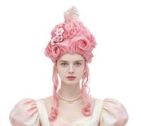 Parrucca vittoriana Costume Floreale Vintage Halloween del Settecento | Accessori per Capelli Cosplay Parrucca Barocca a per di Ruolo Mascherata Carnevale Palco Foto Prop