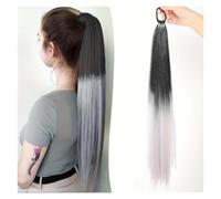 Parrucca YDMHYLAI Parrucca sintetica a coda di cavallo lunga e diritta, stile elastico, estensione dei capelli fai da te for lo styling quotidiano dei capelli delle donne(2T23)