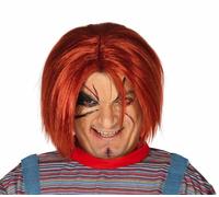 Parrucca Zenzero Per Adulti Uomo Donna Killer Bambola Halloween Horror Costume