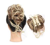 Parrucche 1 PZ Capelli Sintetici Ricci Ondulati Posticci Artiglio Clip in Piatto Capelli Artiglio Panino Chignon for Donne Disordinato Capelli Ricci Panino Scrunchies Estensione Chignon ( Color : SW20