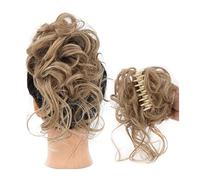 Parrucche 1 PZ Capelli Sintetici Ricci Ondulati Posticci Artiglio Clip in Piatto Capelli Artiglio Panino Chignon for Donne Disordinato Capelli Ricci Panino Scrunchies Estensione Chignon ( Color : SW20