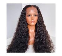 Parrucche 26 pollici 180 densità nuove parrucche anteriori in pizzo ricci crespi sintetici onda profonda for le donne nere pre pizzicate con i capelli del bambino parrucca in fibra