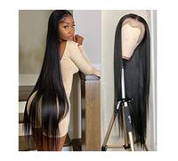 Parrucche 30 100 pollici Long Dritto Parrucca anteriore del pizzo 13x4 HD Lace Frontal Presoched Parrucche ad alta densità for le donne Parrucca di capelli umani diritta brasiliana parrucca in fibra(C